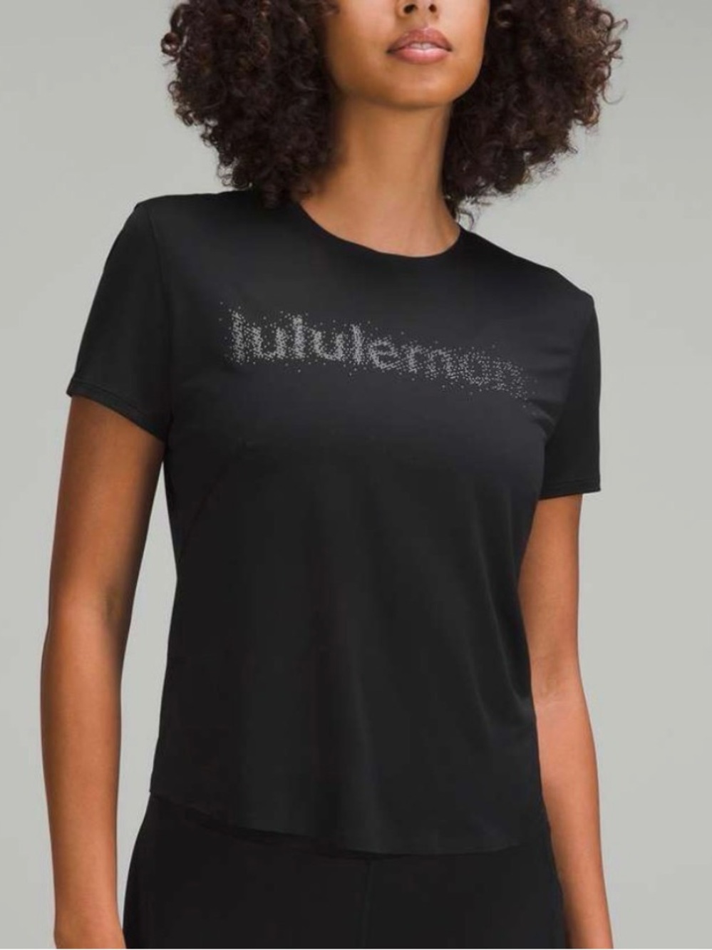 Lululemon Black Ultralight Reflective Running T-Shirt Women’s Size 8